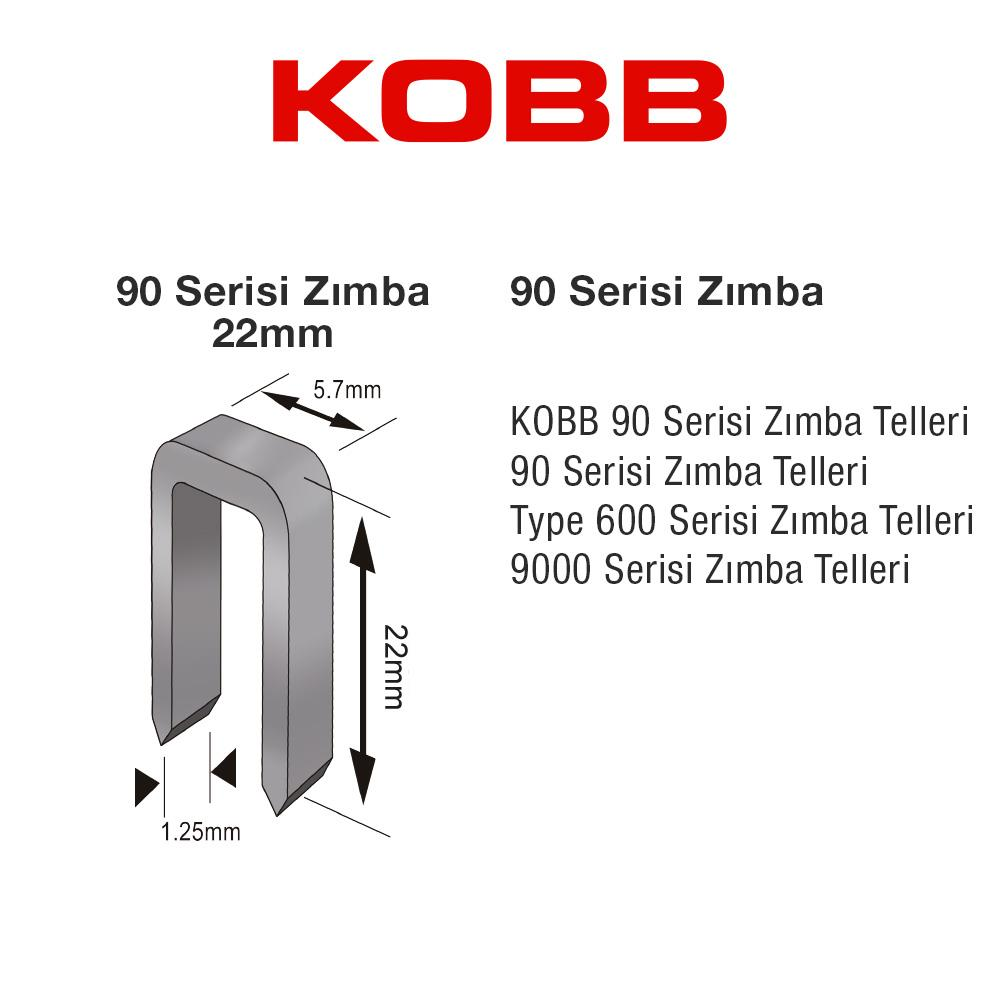 22mm yüksekliğinde, 5.7mm genişliğinde, 1.25mm kalınlığında U şeklinde tel zımba.
