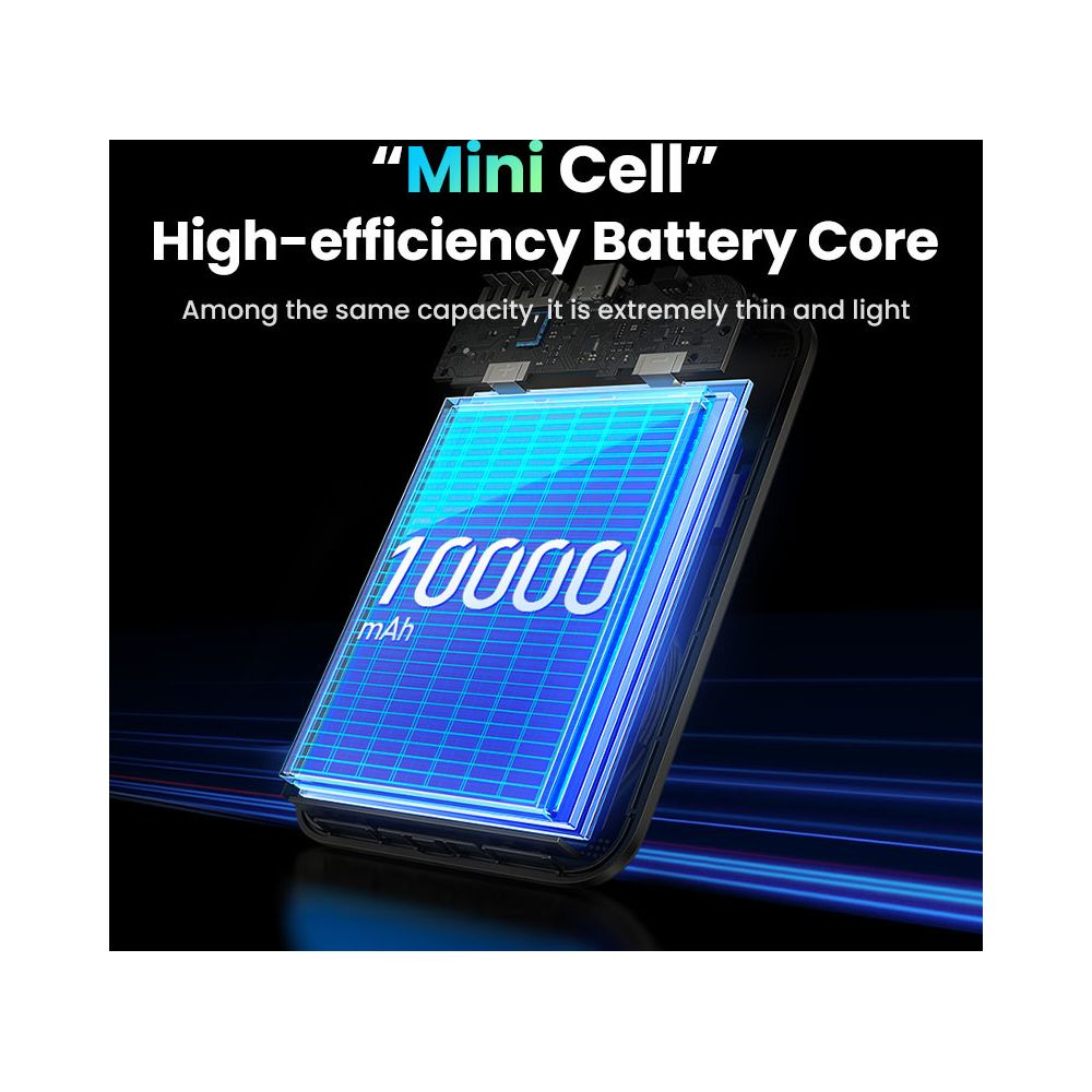 A thin, high-efficiency battery core labeled 10000 mAh.