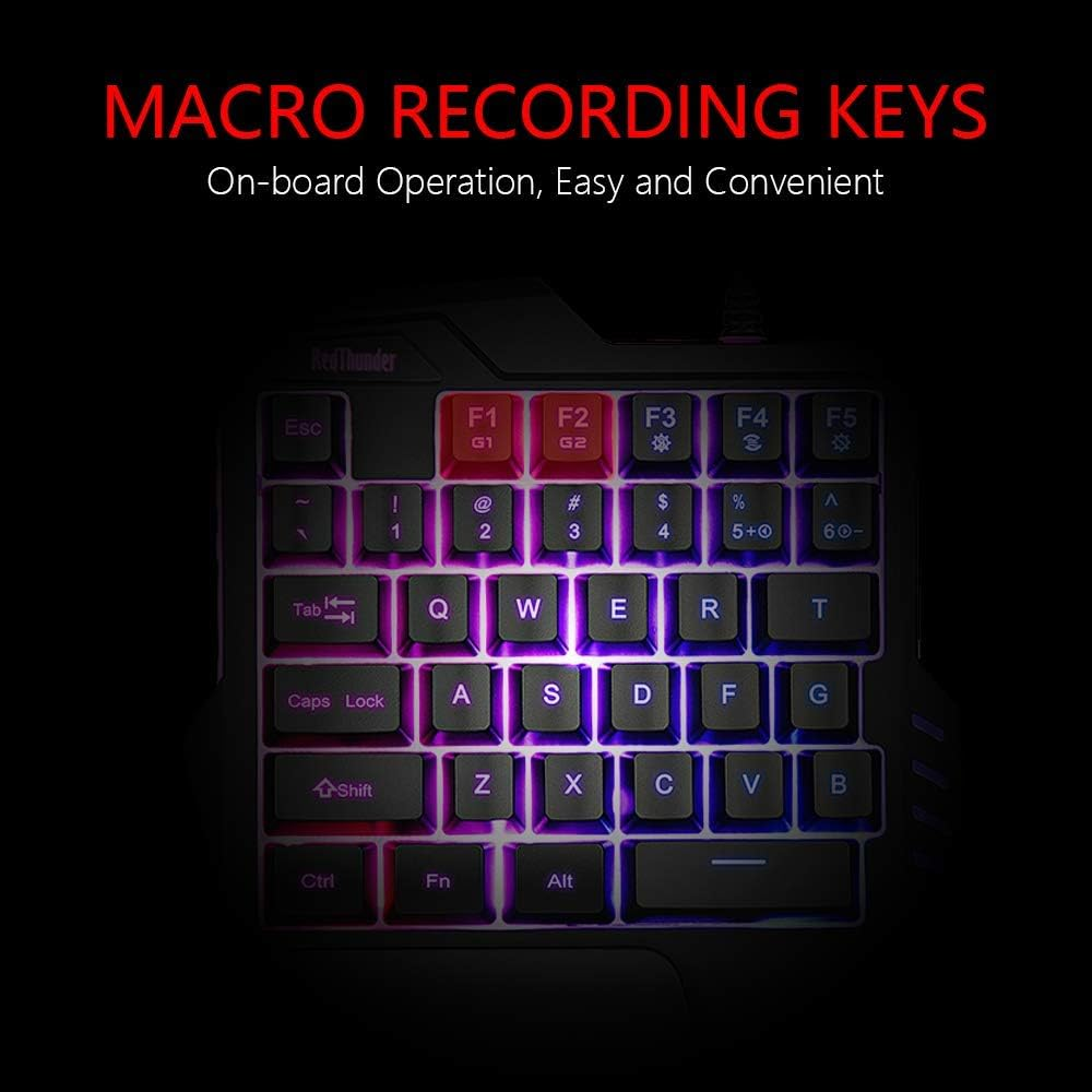 Eine Nahaufnahme einer Tastatur mit beleuchteten Tasten. F1 und F2 sind rot.