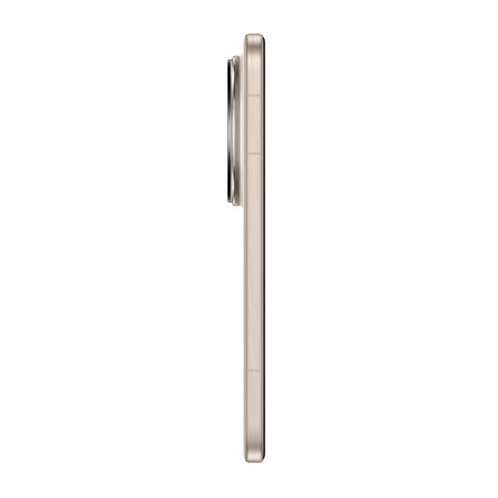Una cornice dorata per smartphone con modulo fotocamera sul lato sinistro.