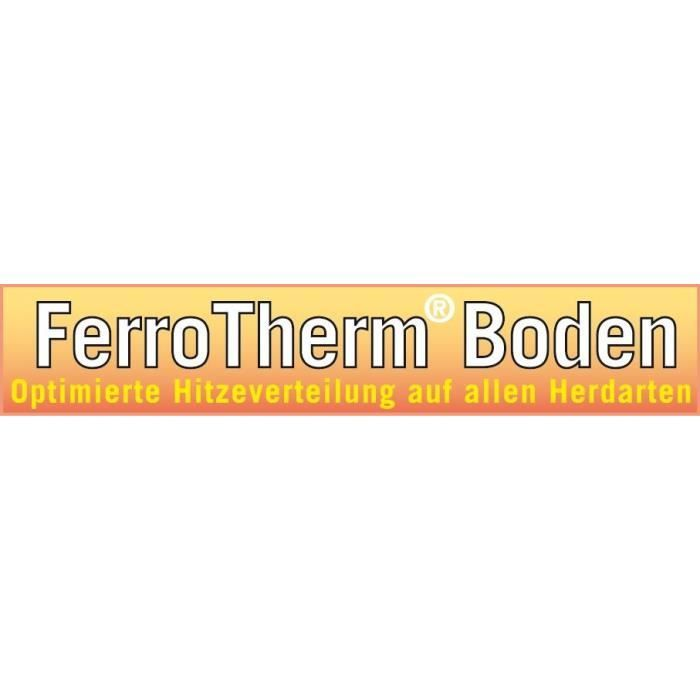FerroTherm Boden: Optimierte Hitze auf allen Herdarten.
