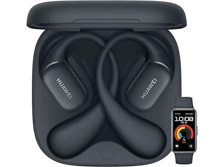 HUAWEI FreeArc - Auricolari aperti Bluetooth con suono Sterling, vestibilità sicura e comfort, resistenza all'acqua IP57, 28 ore di riproduzione, auricolari sportivi, iOS, Android, Windows, verde