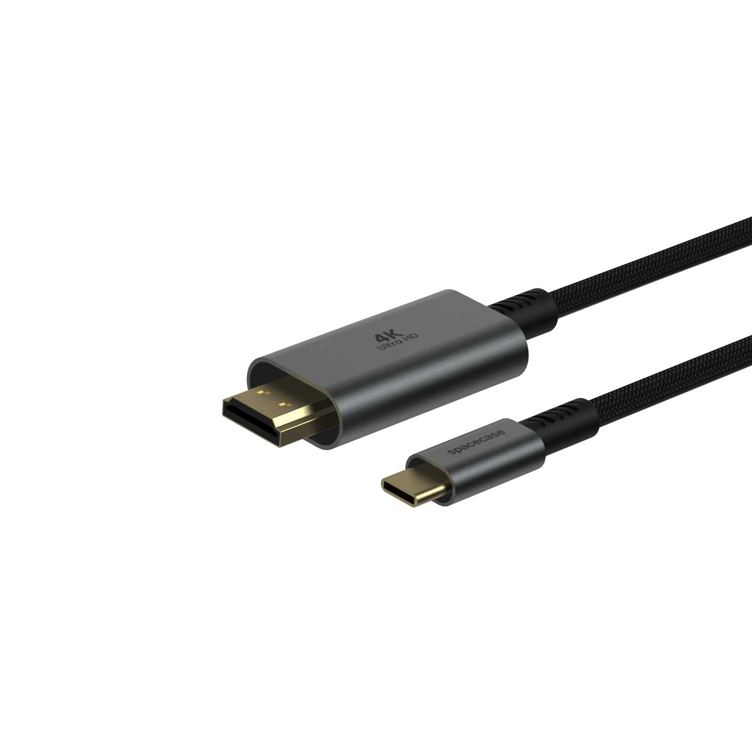 Czarny kabel USB-C na HDMI z oznaczeniem 4K Ultra HD.