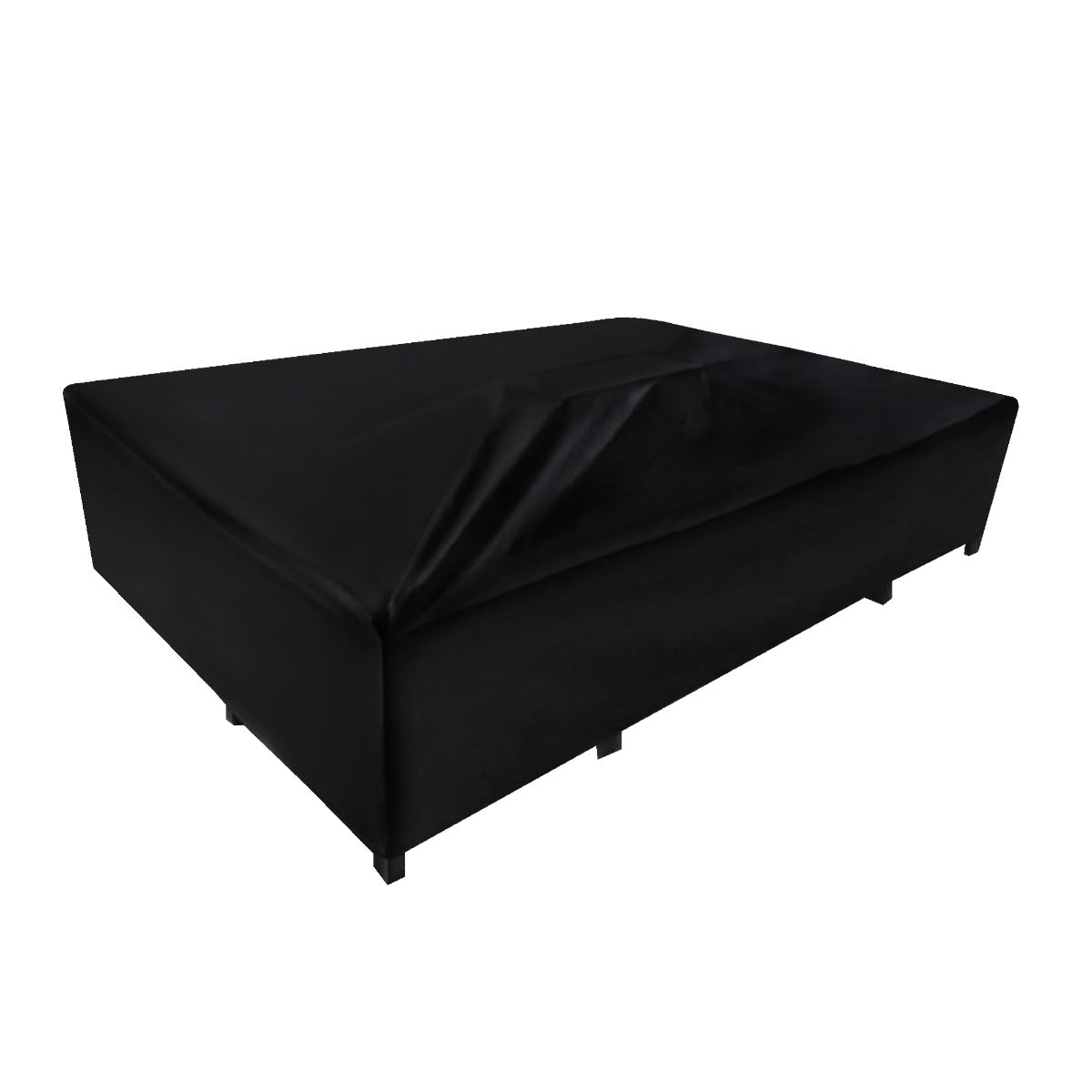Funda negra para muebles sobre fondo blanco.