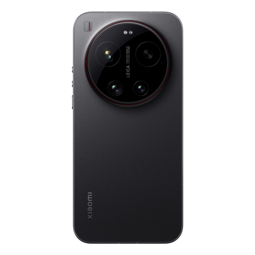 Tył czarnego smartfona Xiaomi z modułem kamery Leica.