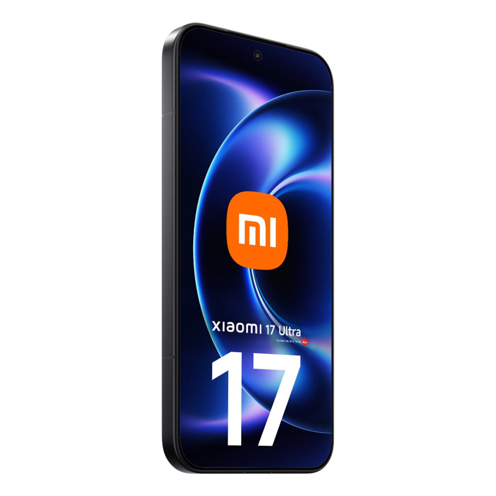 Czarny smartfon z logo Xiaomi i liczbą 17 na ekranie.