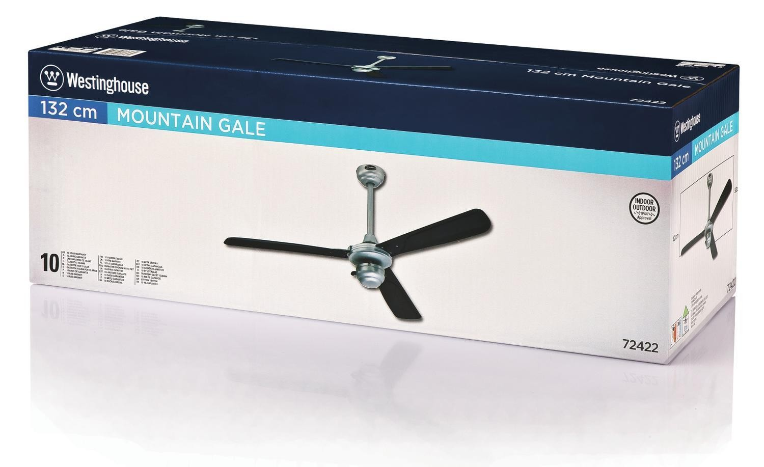 Scatola di un ventilatore da soffitto Westinghouse Mountain Gale da 132 cm.
