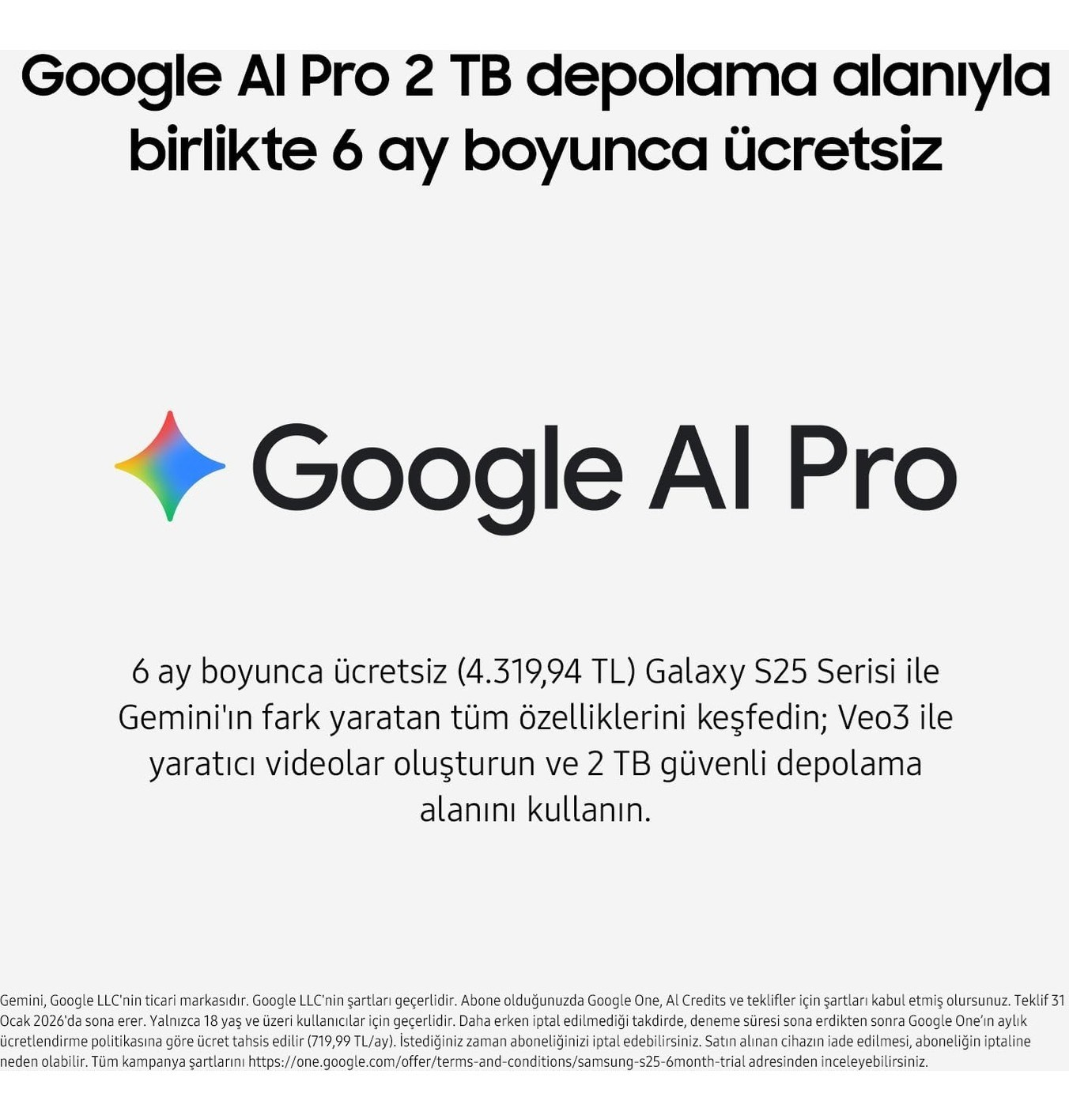 Google AI Pro: 2 TB depolama ile 6 ay ücretsiz. Gemini'yi keşfedin ve videolar oluşturun.