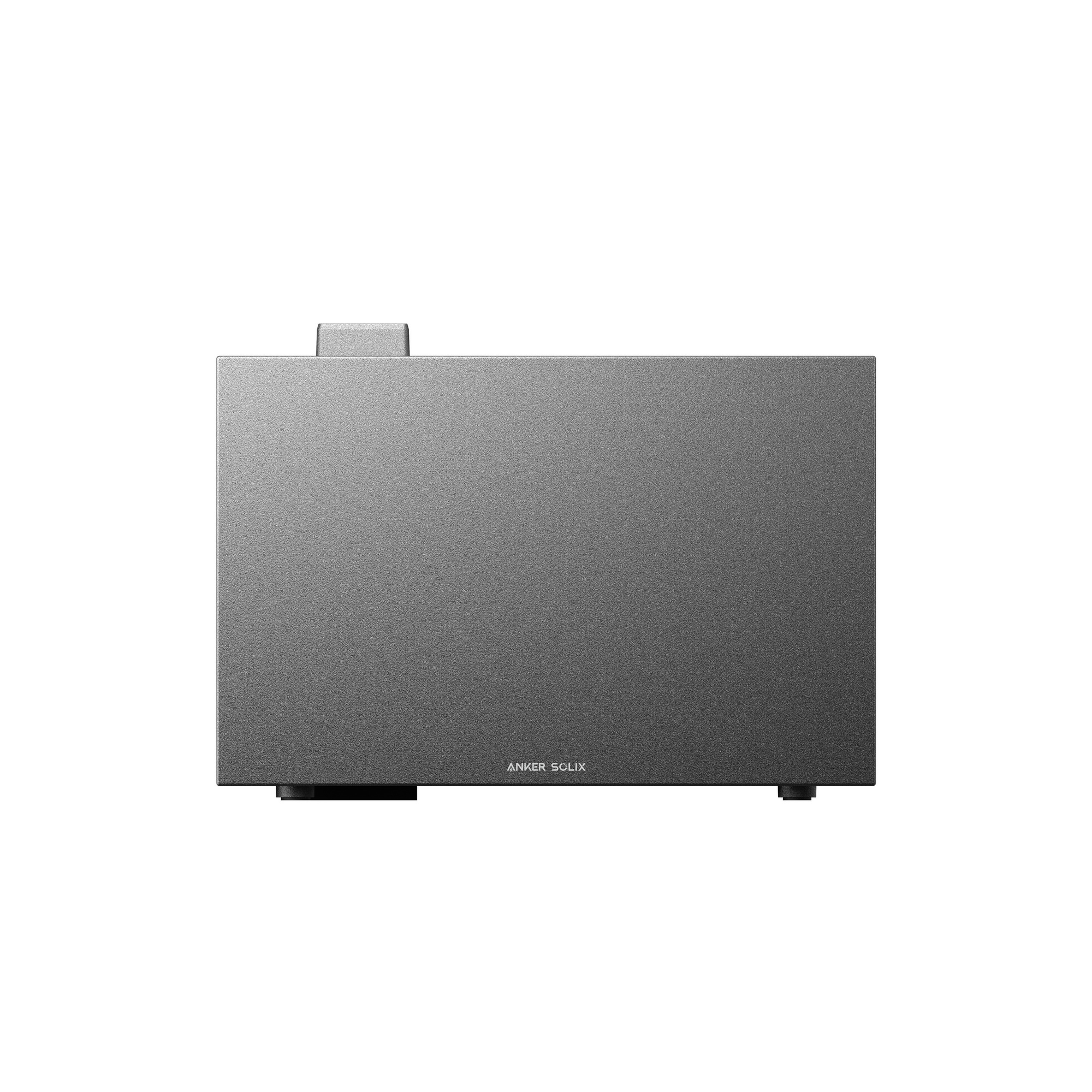 Dispositivo gris Anker SOLIX con botón arriba y marca.