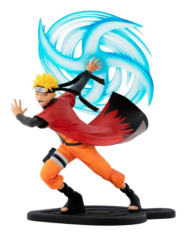 Naruto Figur in Aktion mit blauem Energieeffekt.