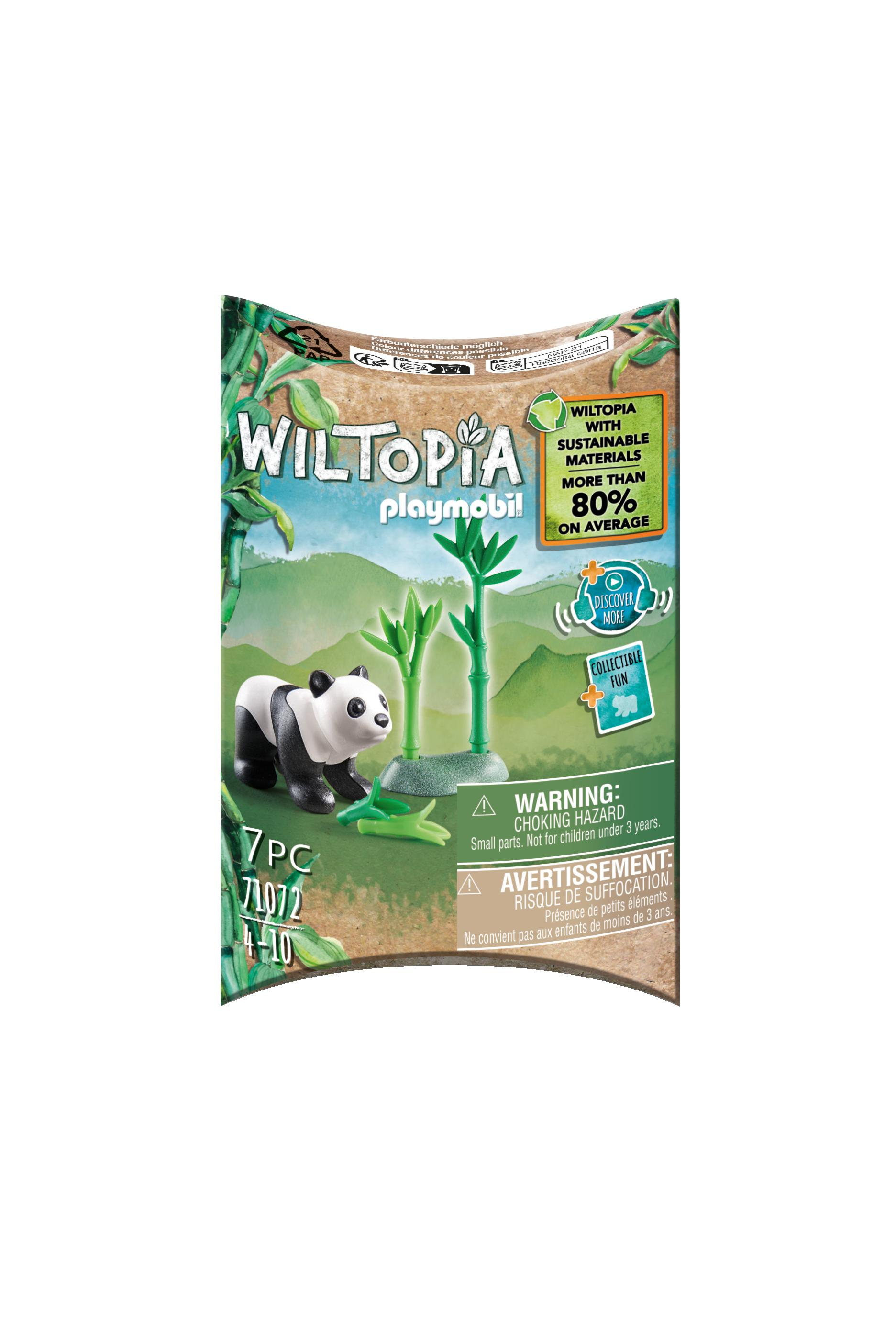 Playmobil Wiltopia Spielzeug-Set mit Panda und Bambus. Über 80% nachhaltige Materialien.