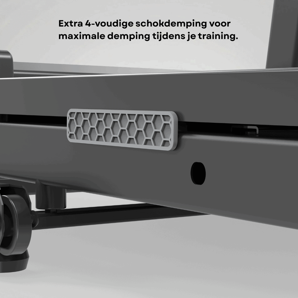 Gray frame with honeycomb damper and text.