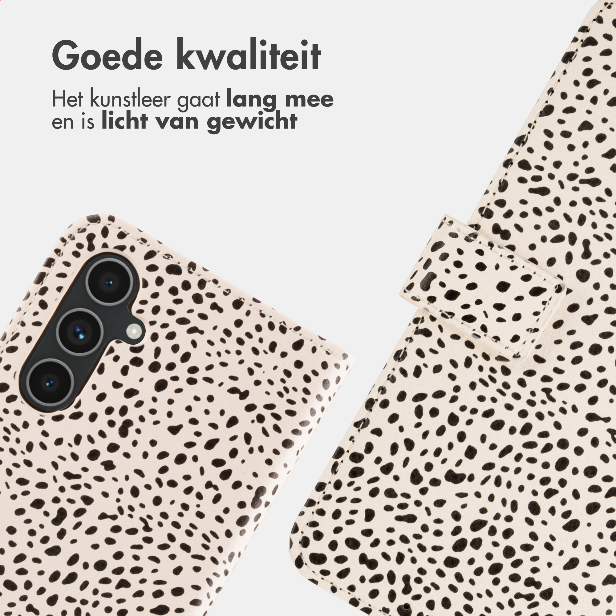 Una custodia per telefono con motivo dalmata.