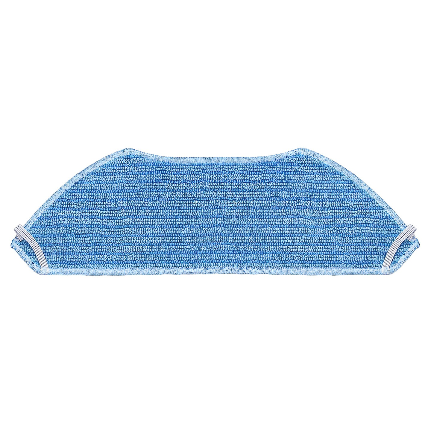 Blaues Mikrofasertuch mit elastischen Bändern an den Seiten.
