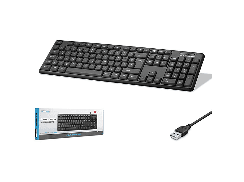 HADRON HDX2601 Standart F USB Kablolu Klavye Siyah