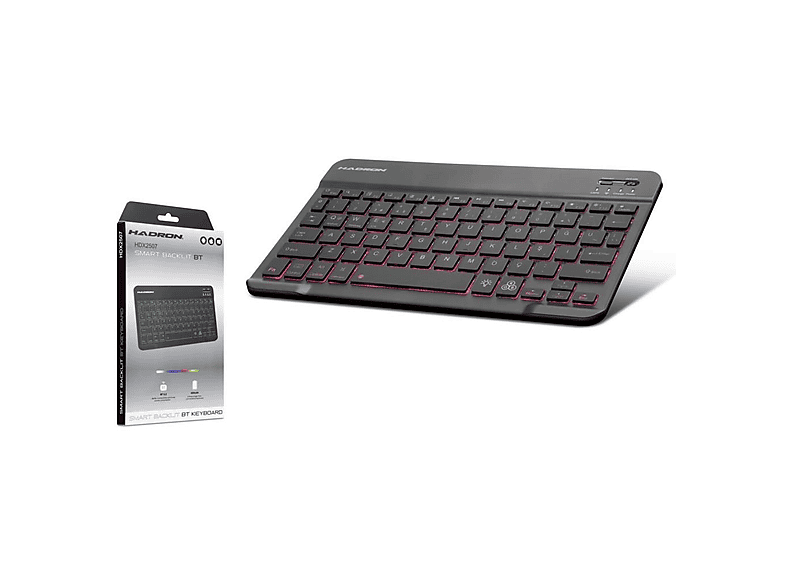 HADRON HDX2507 Bluetooth Smart Şarjlı RGB Q Kablosuz Klavye Siyah