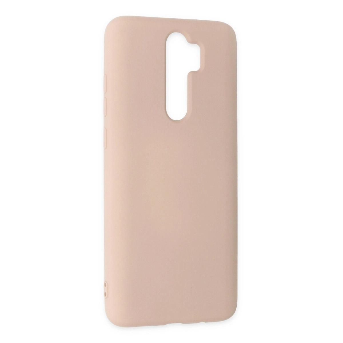 Kamera kesimli açık pembe telefon kılıfı.
