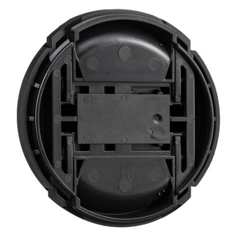 Oggetto rotondo nero con creste interne complesse e un incavo rettangolare al centro.
