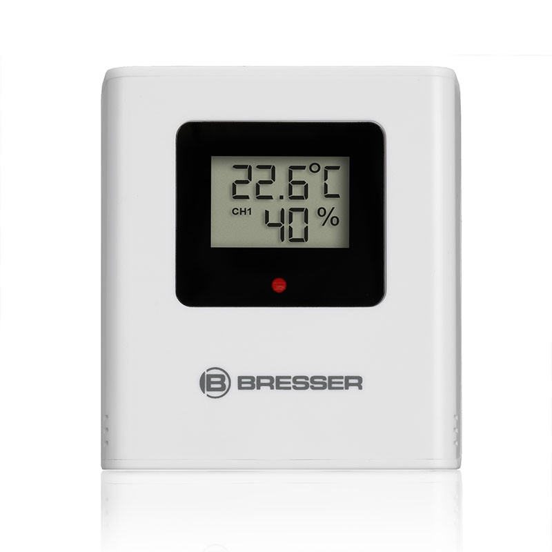 Un termmetro digital blanco con pantalla negra muestra 22,6 C y 40%.