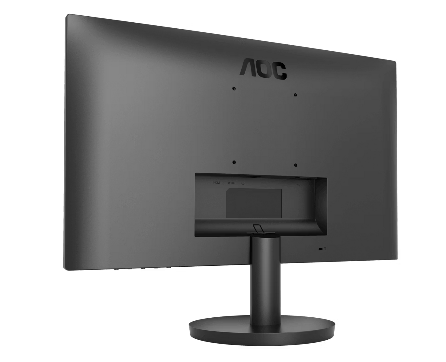 Tył czarnego monitora AOC z portami HDMI i D-SUB.