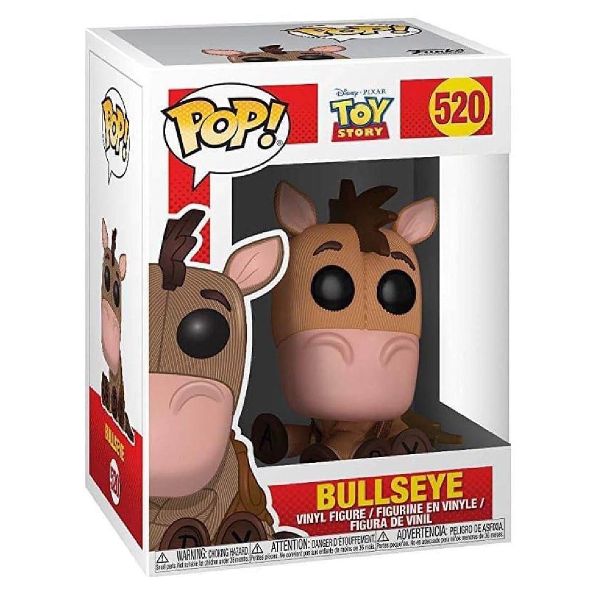 Funko Pop! Action figure in vinile di Bullseye da Toy Story in confezione.