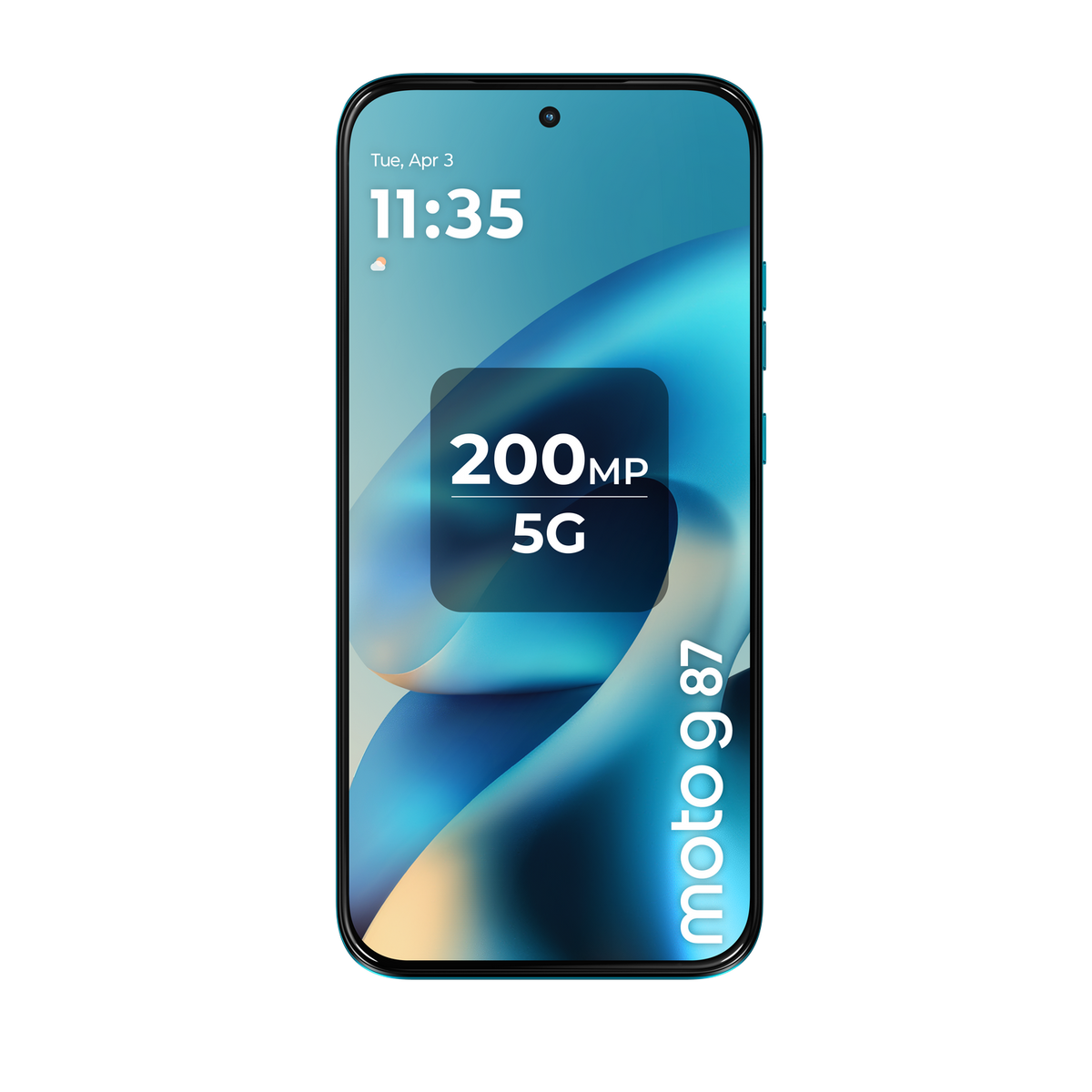Uno smartphone che mostra 200MP e 5G, il Moto G 87.