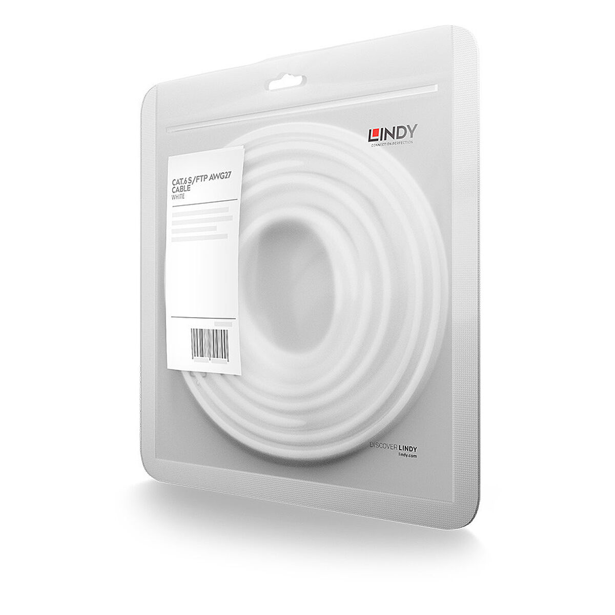 Cavo bianco CAT.6 S/FTP AWG27 confezionato da LINDY.