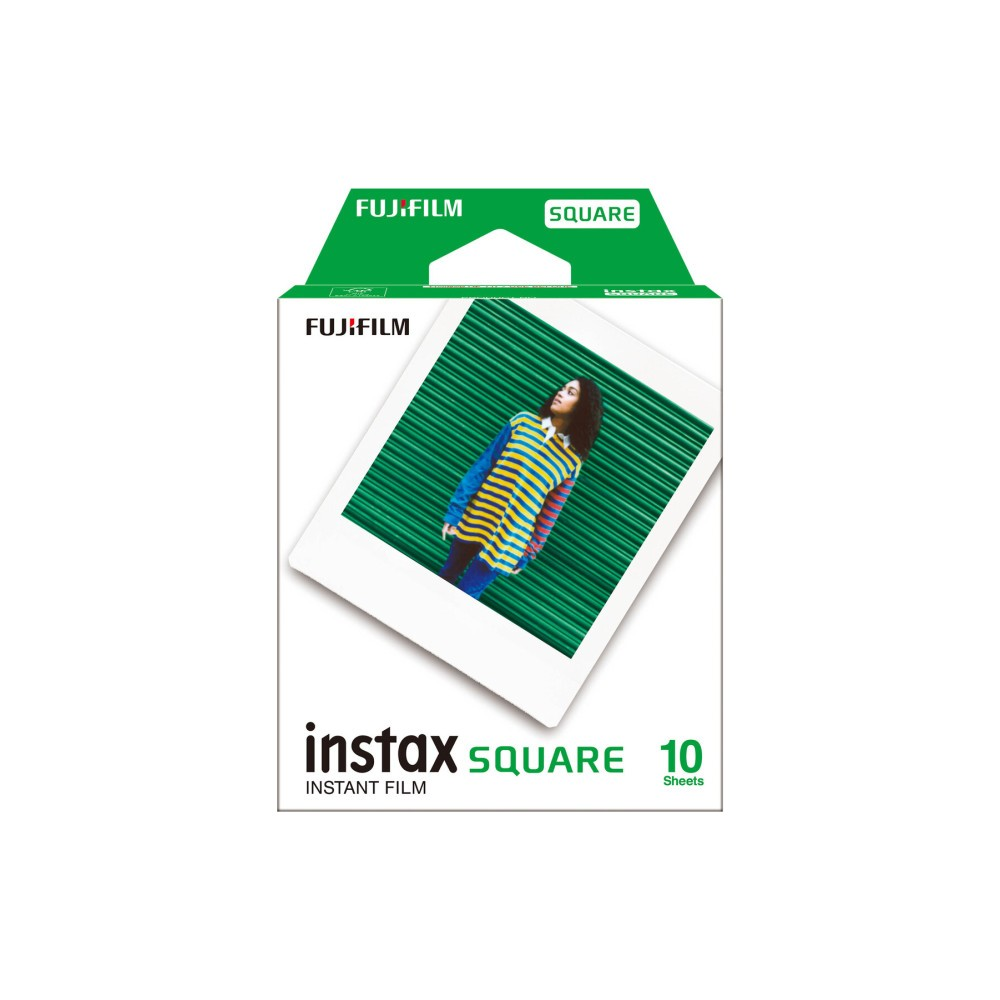 Fujifilm Instax Square anında film kutusu, 10 yaprak. Kadın resmi.