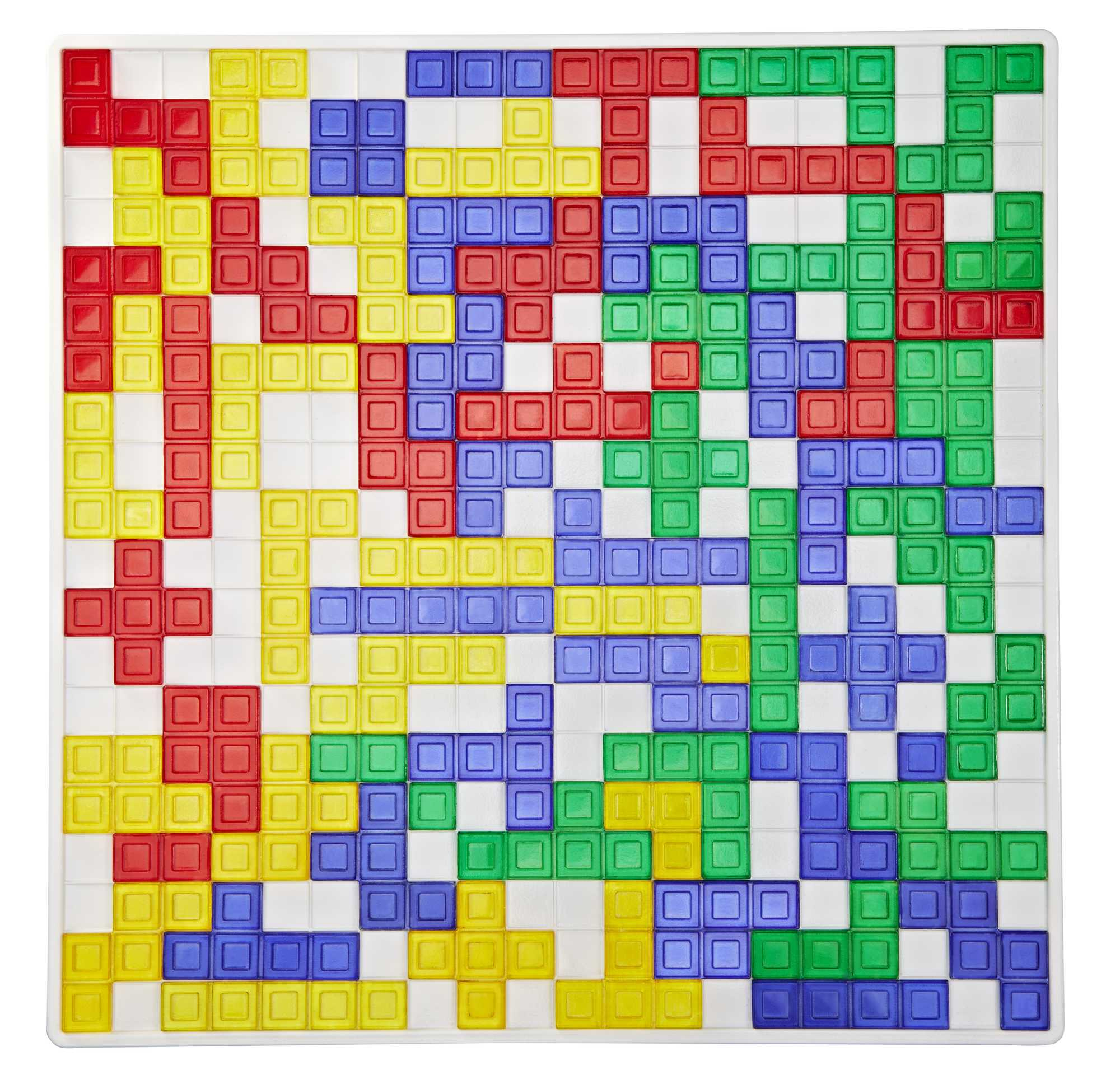 Tabellone da gioco colorato con quadrati rossi, blu, gialli e verdi.