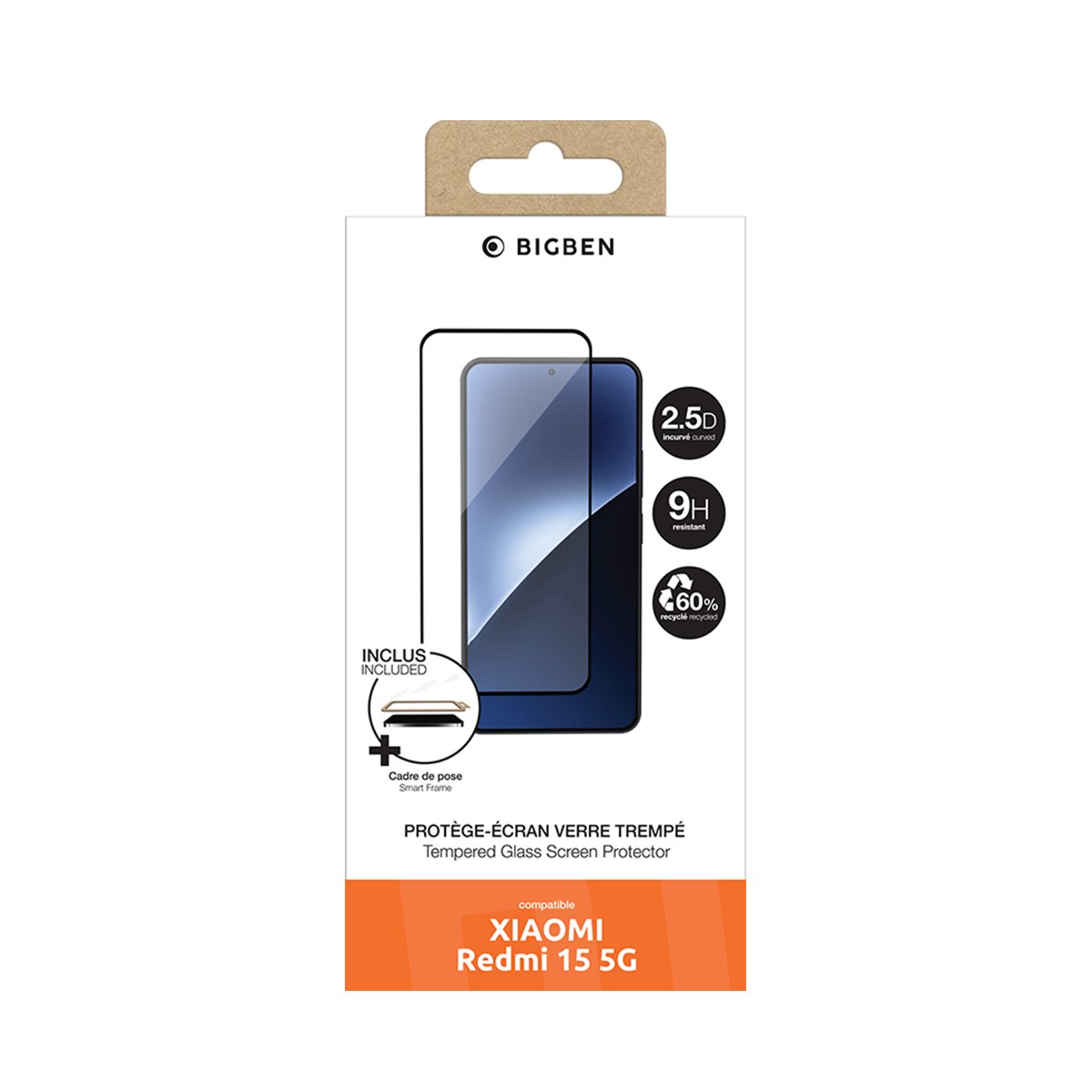 Confezione per proteggi schermo per Xiaomi Redmi 15 5G.