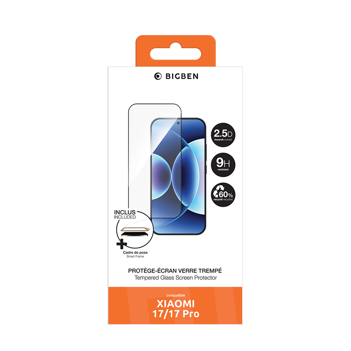 Confezione di un protettore per schermo in vetro temperato per Xiaomi 17/17 Pro.