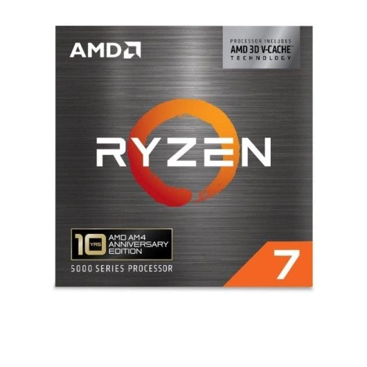 Pudełko procesora AMD Ryzen 7 serii 5000 z technologią 3D V-Cache.