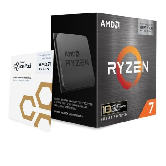 Pudełko procesora AMD Ryzen 7 z podkładką termiczną Ice Pad. Edycja Rocznicowa Serii 5000.