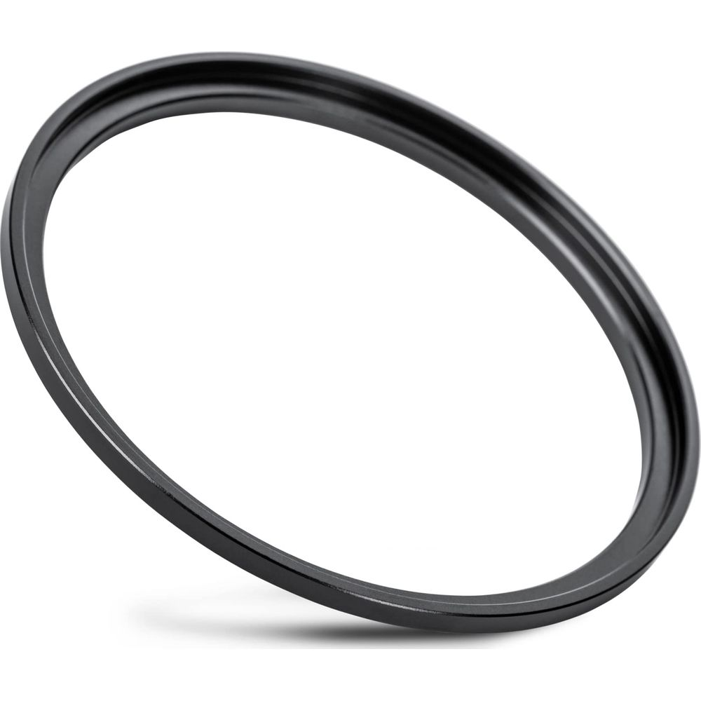 A black ring, isolated on a white background, with a shadow.