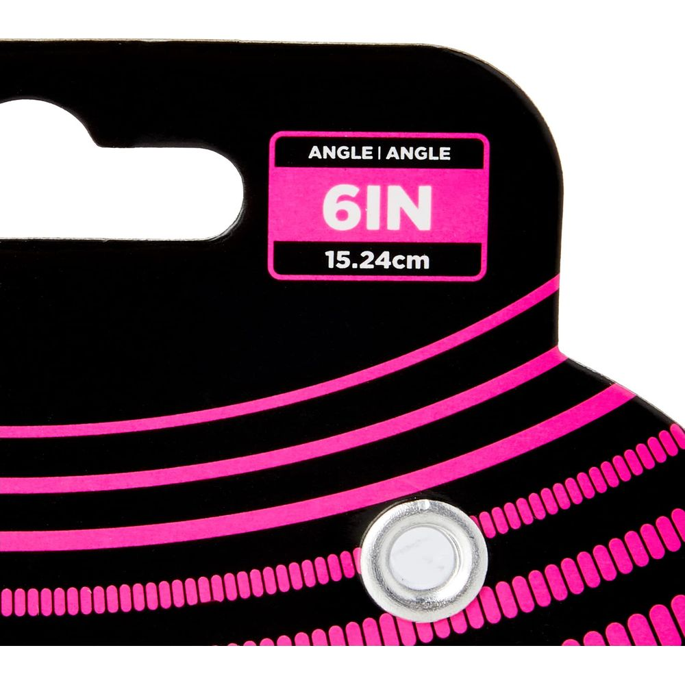 Cartoncino nero con linee rosa, mostra 6IN / 15,24cm