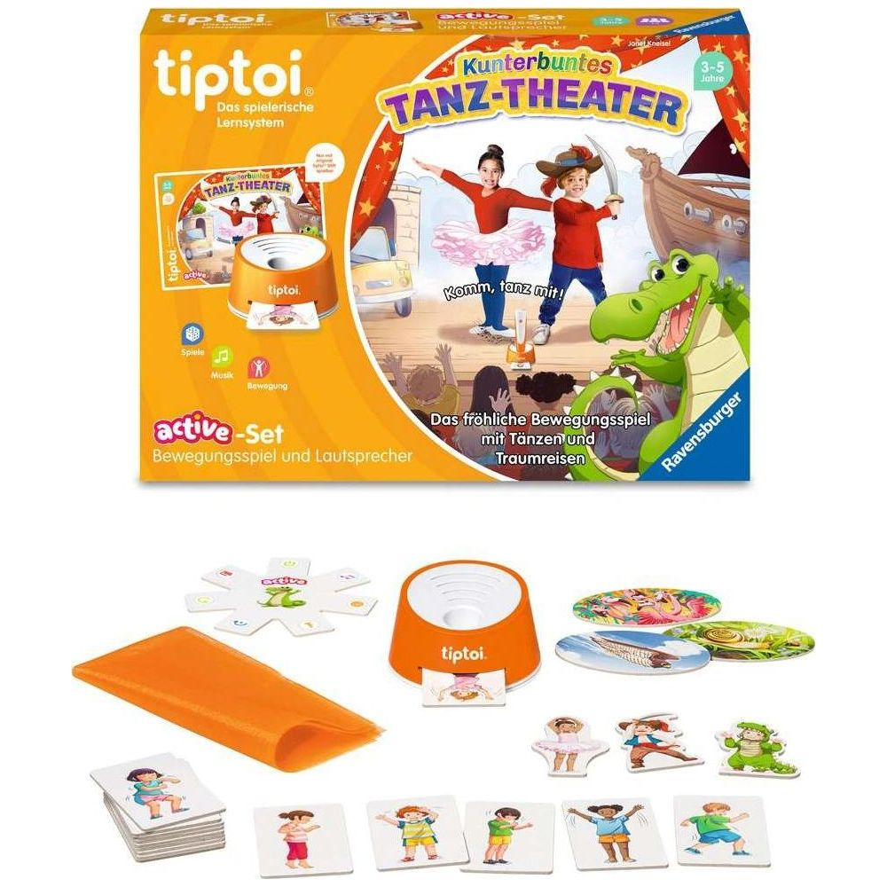 Tiptoi Tanz-Theater Spielzeug mit Kindern, Krokodil und Schiff.