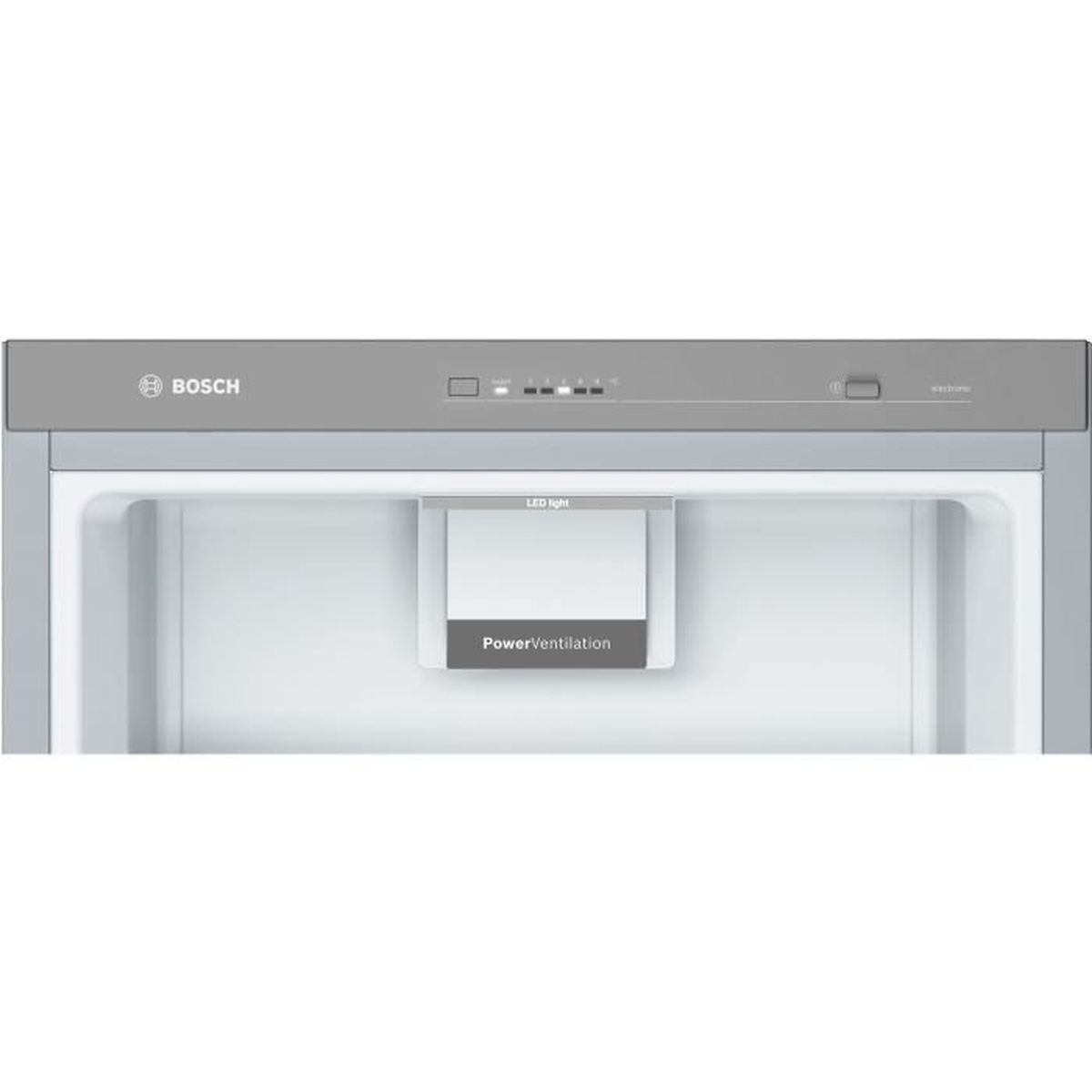 Interno frigorifero Bosch con luce LED e funzione PowerVentilation.