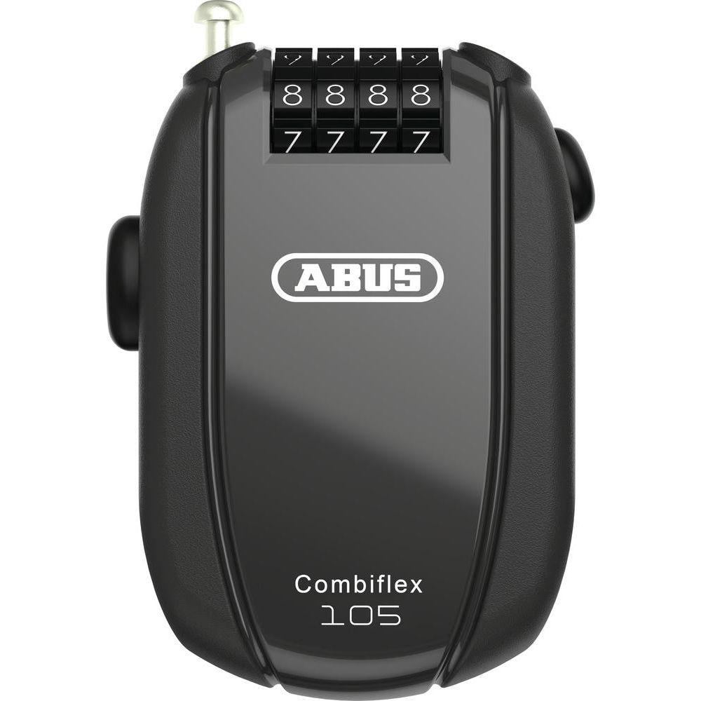 Schwarzes ABUS Kombiflex 105 Schloss mit Zahlenschloss (8888/7777).