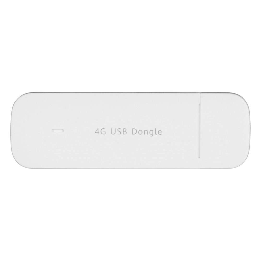 Biały klucz sprzętowy USB 4G z zaokrąglonym końcem i widocznym złączem USB.