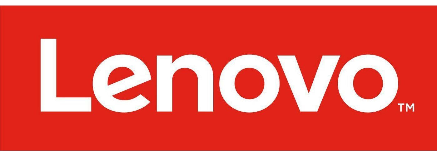 Il logo Lenovo su sfondo rosso. Scritta bianca.