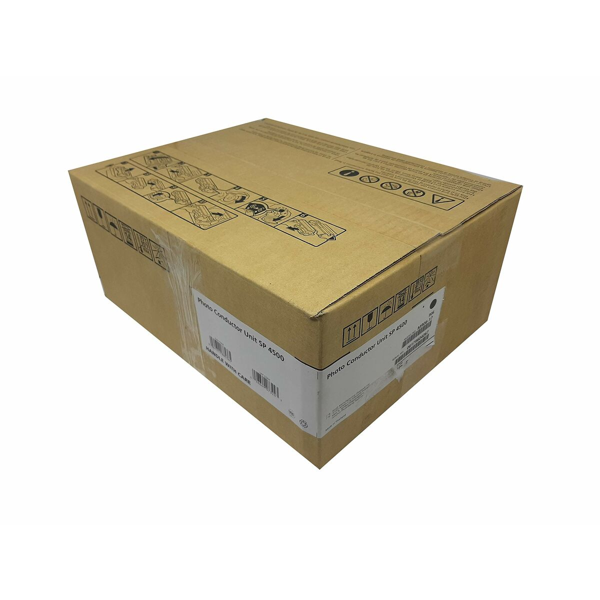 Una scatola di cartone marrone con l'etichetta "Photo Conductor Unit SP 4500".