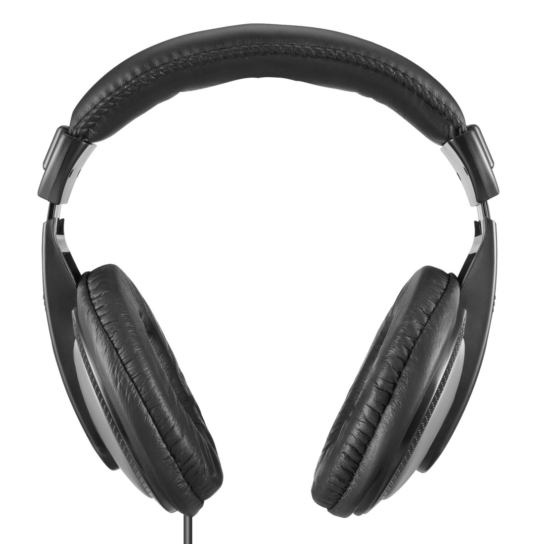 Schwarze Over-Ear-Kopfhörer mit gepolstertem Bügel und Ohrmuscheln.