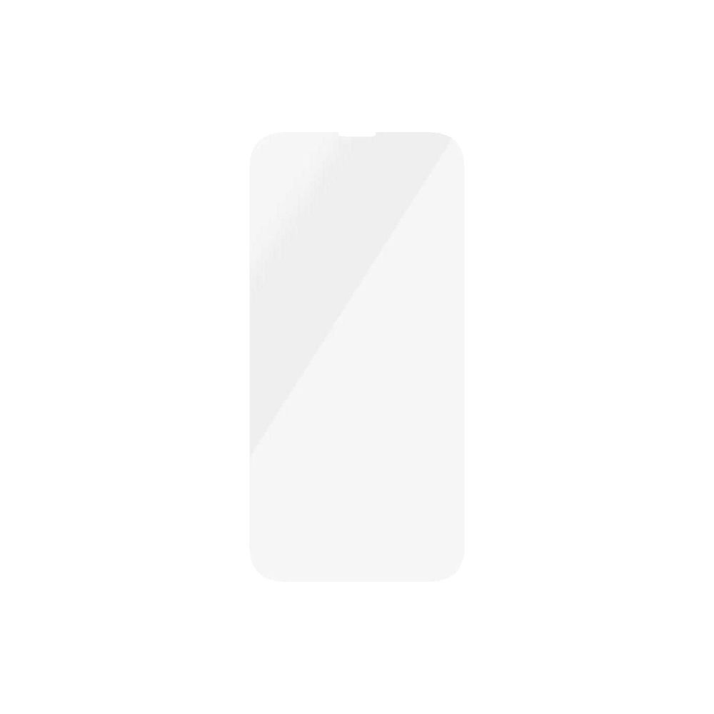Una protezione schermo trasparente per smartphone, su sfondo bianco.