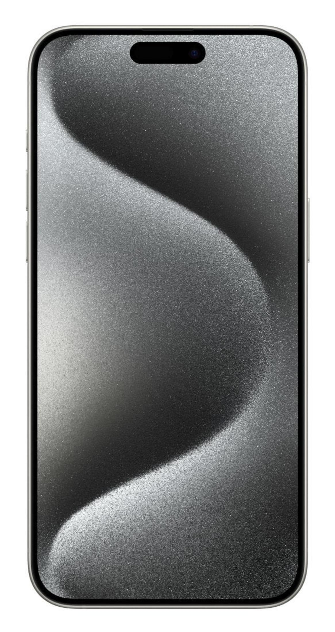 Un smartphone plateado con un fondo de pantalla degradado dinámico, de plata brillante a gris oscuro, con un diseño ondulado.