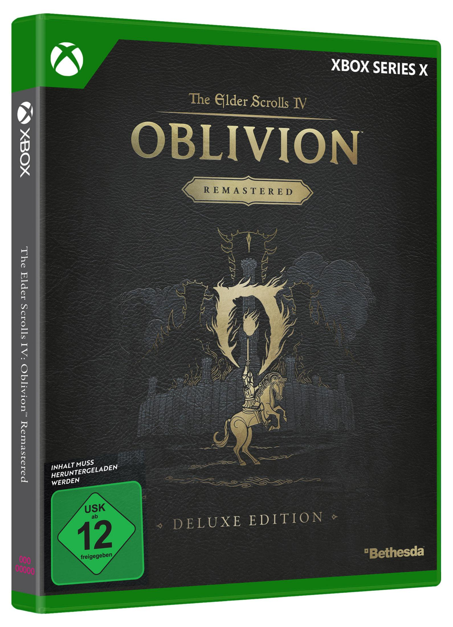 Xbox Series X Spielhülle für Oblivion Remastered Deluxe Edition.