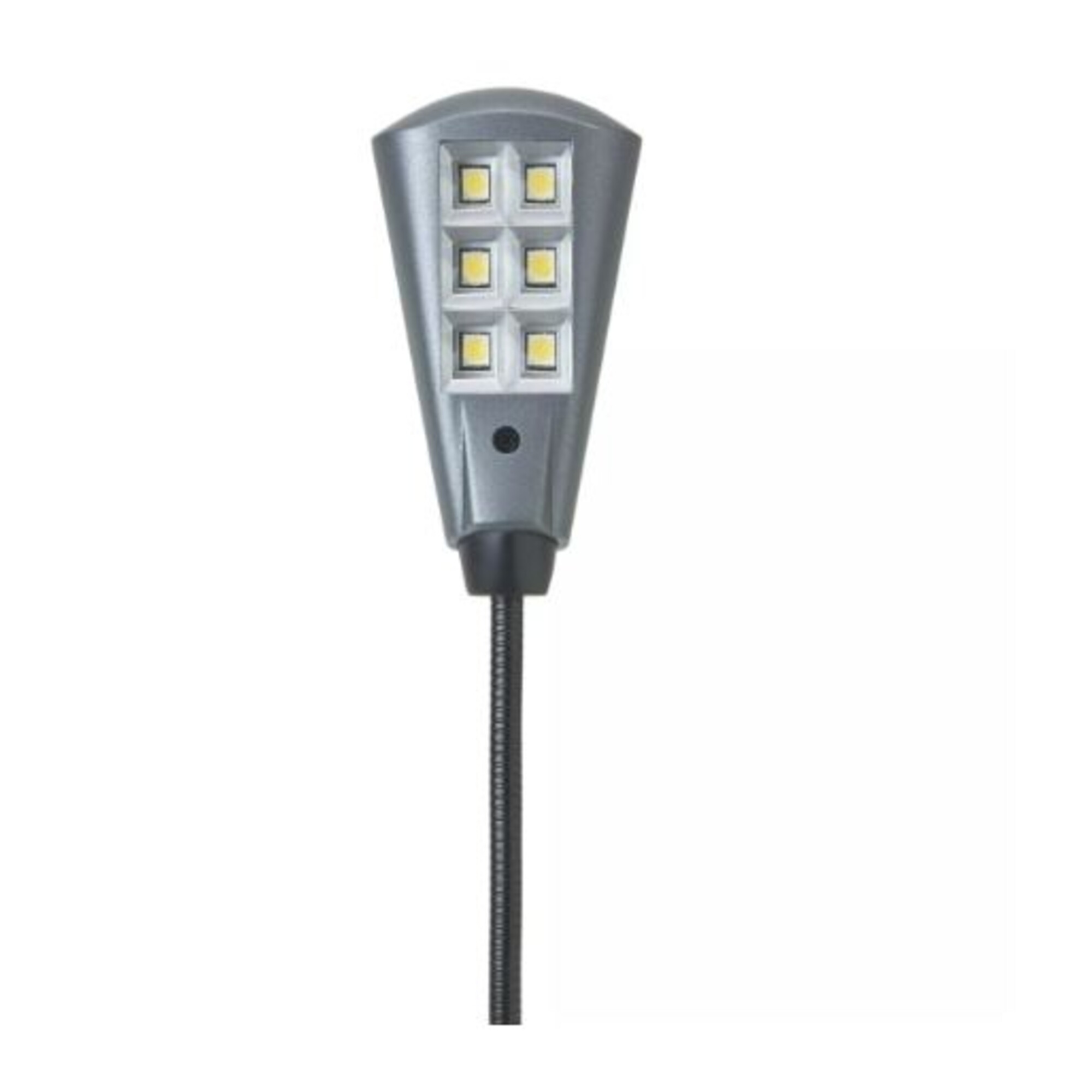 Graues Licht mit sechs LEDs und flexiblem Schwanenhals.