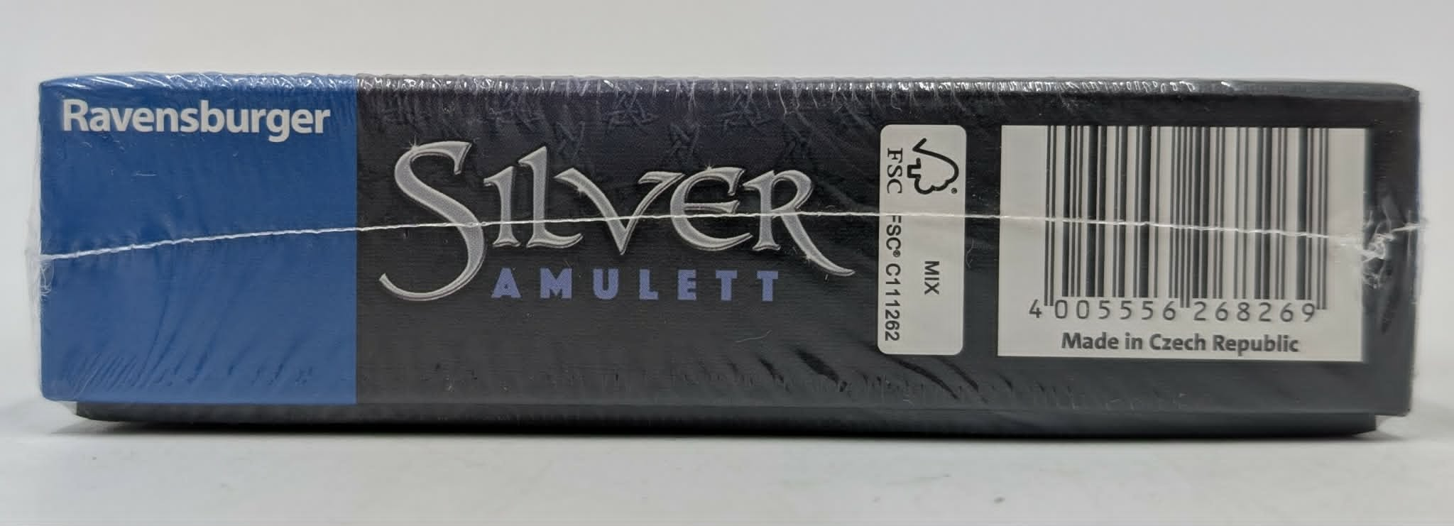 Ravensburger Silver Amulett Spielschachtel mit Barcode, Made in Czech Republic.