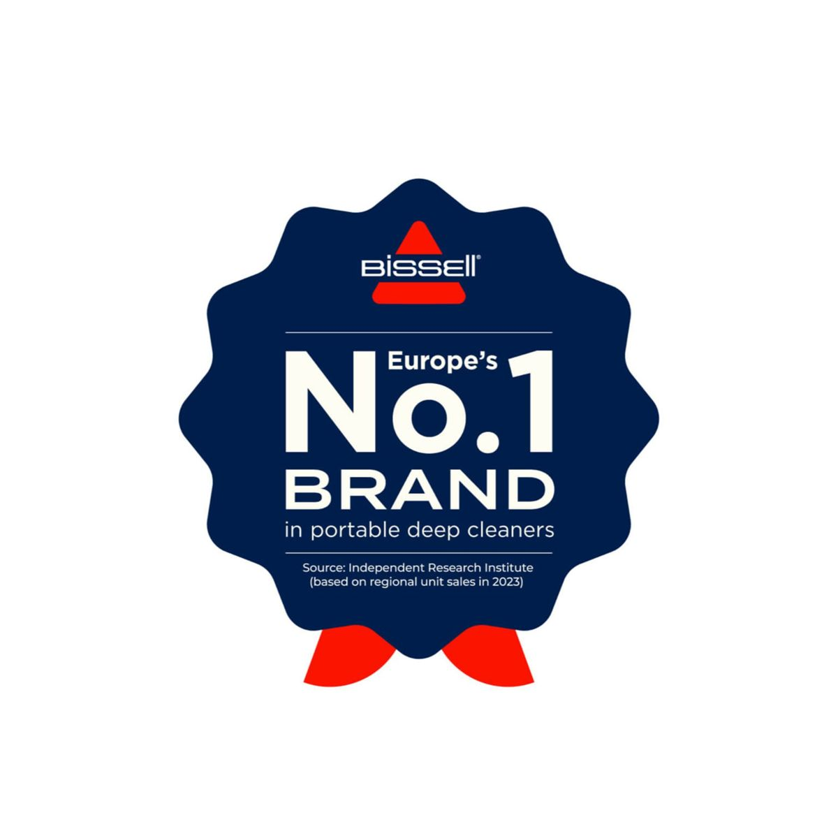 Bissell Logo, Europas Nr. 1 Marke für tragbare Tiefenreiniger.
