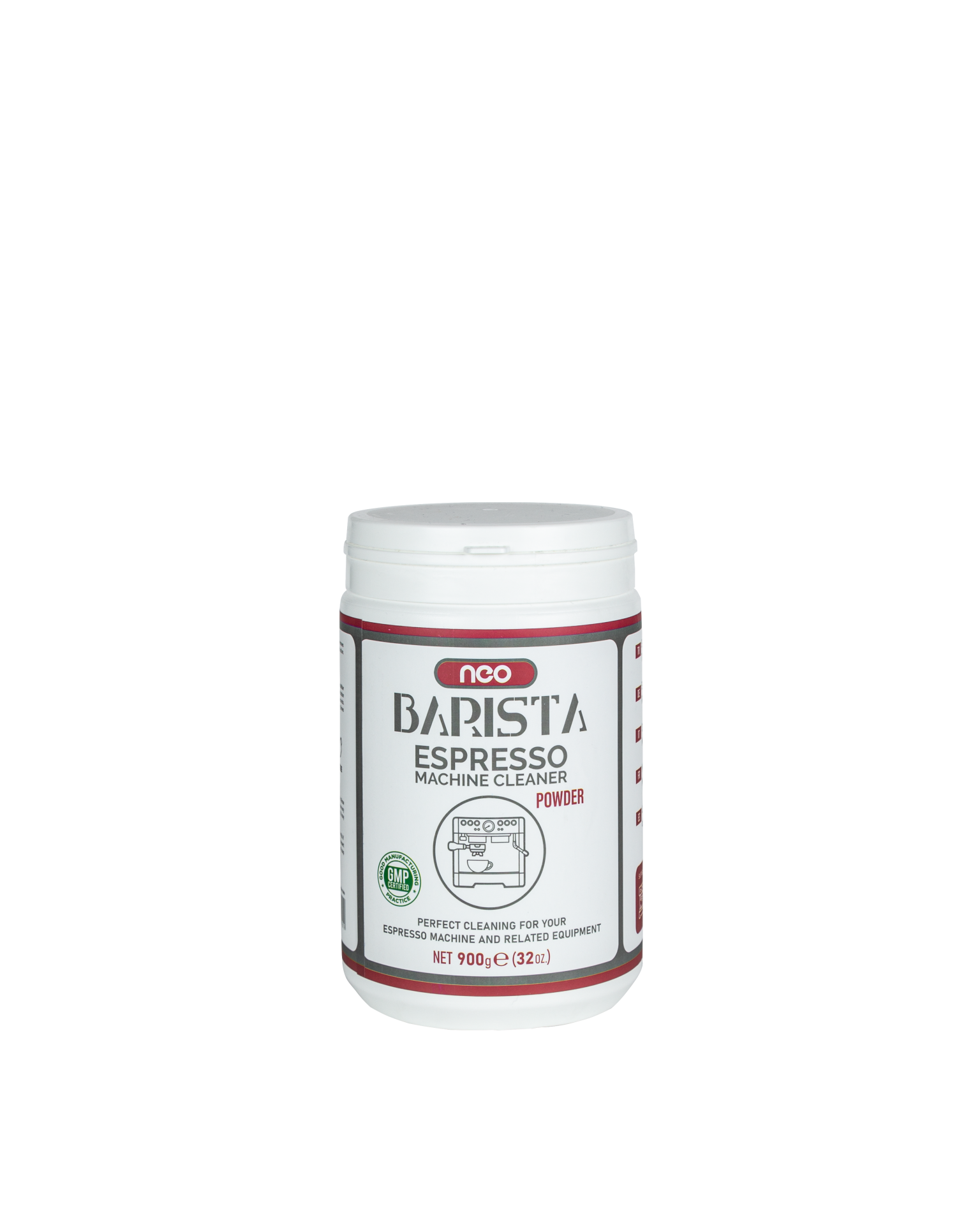 Neo Barista Espresso Makinesi Temizleyici Toz beyaz kap, 900g.