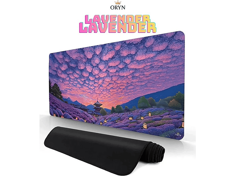 ORYN Nature / Lavender Edition | 70X30 cm - 3 mm Kalınlık Gaming Mousepad Mor